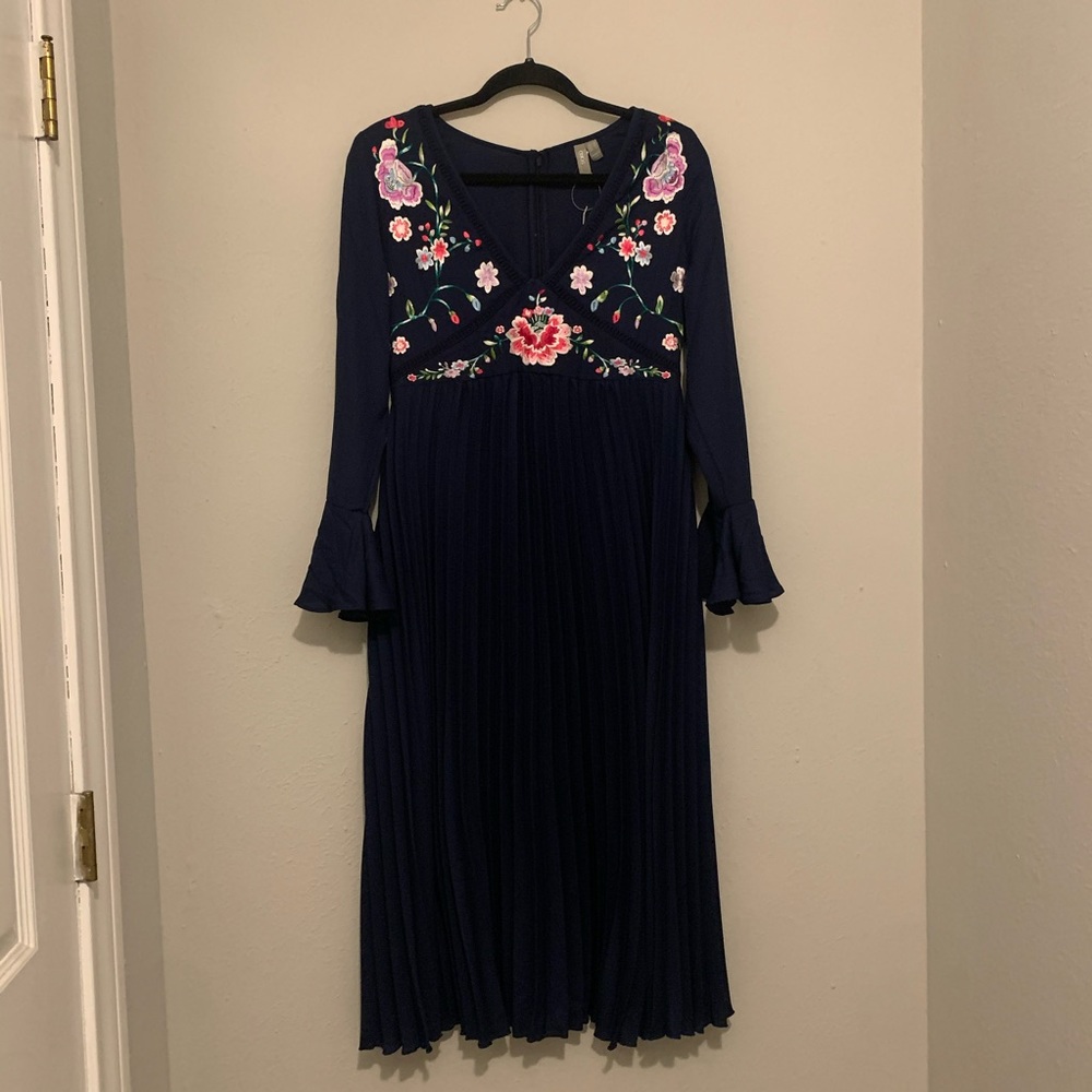ASOS Maternity Navy Floral Midi Dress - Picture 3 of 9